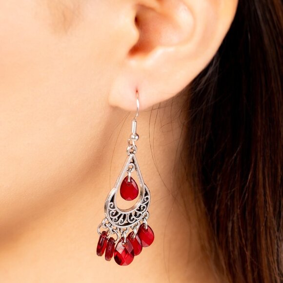 Beachside Ballroom - Silver Earrings - Picture 2 of 2